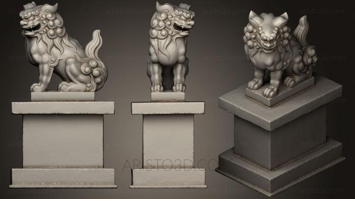 Figurines lions tigers sphinxes (STKL_0264) 3D model for CNC machine